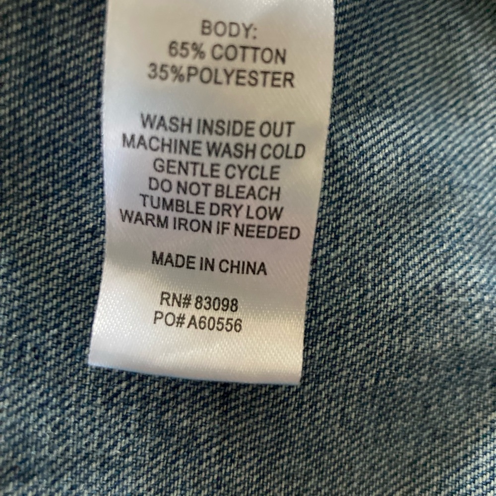 Cavalini Clothing Dark Wash Denim Shirt Jacket Shacket 3X NWT - Picture 13 of 14